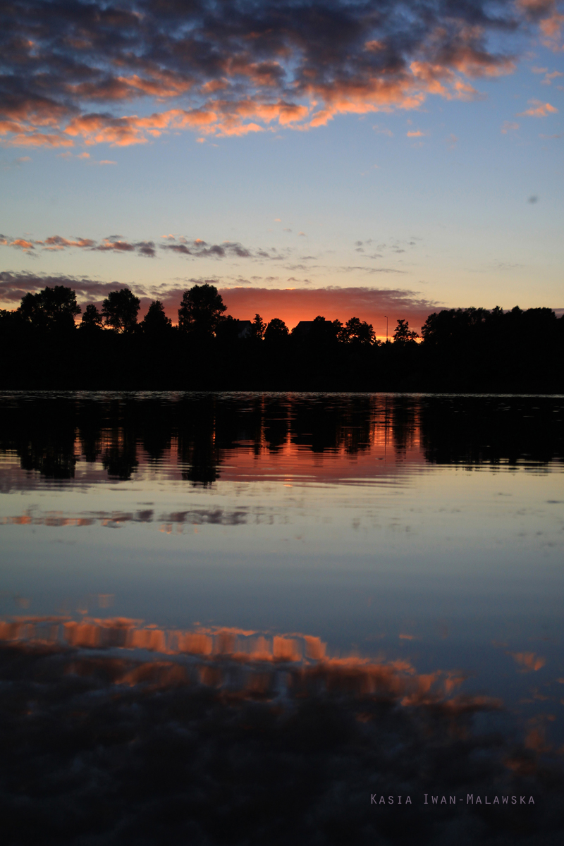 Sunset, in, the, Great, Cekcyn, Lake
