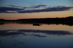 Sunset, in, the, Great, Cekcyn, Lake